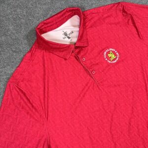 US Open Golf Shirt Mens XL Red 122nd The Country Club Polo Performance Golf